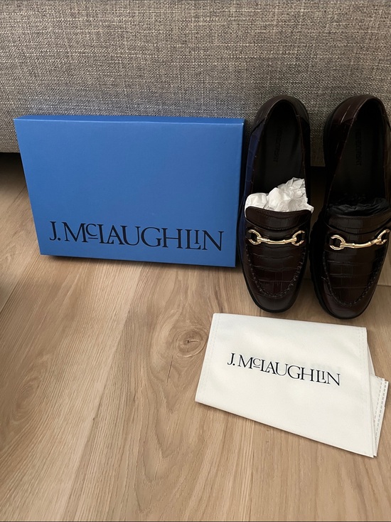 J Mclaughlin Shoes - J. McLaughlin Women's Brown Leather Bit Loafers